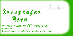 krisztofer mero business card